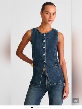 Madewell Dark Indigo Denim Vest